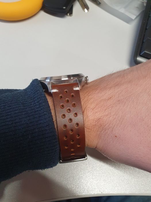 Curea ceas, din piele, cu quick release 20mm