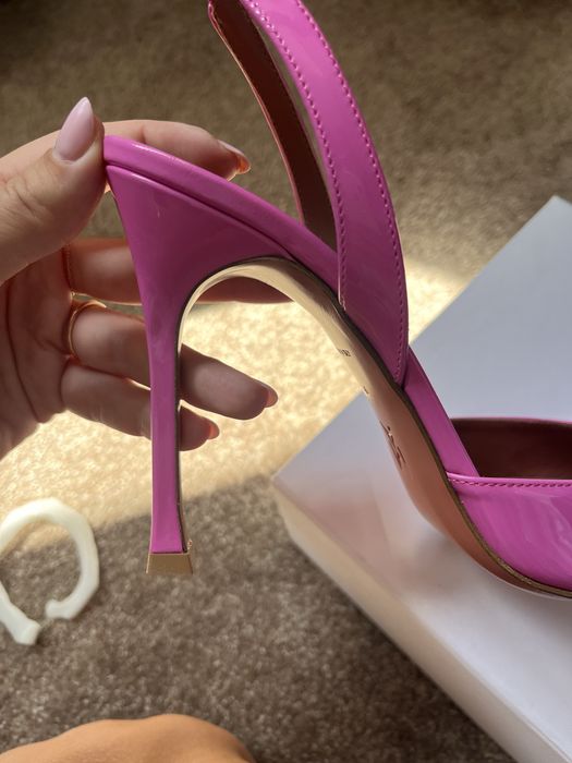 Pantofi stiletto Amina Muaddi - slingback, piele naturala NOI