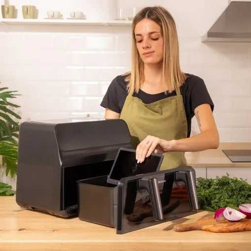 Двоен фритюрник с горещ въздух Cecotec Cecofry Advance 9000 Window 2200W 9L