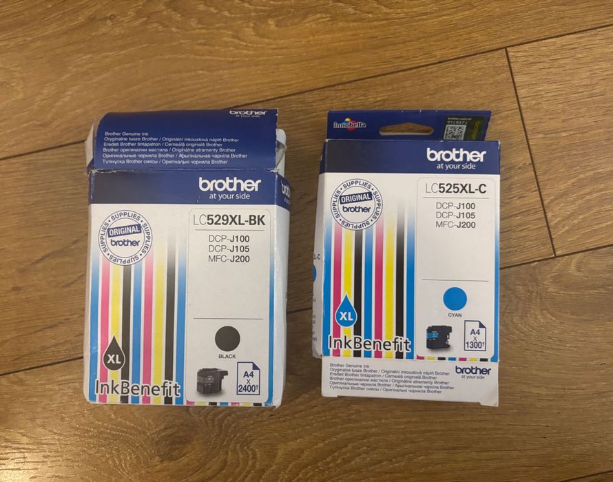 LC529 XL-BK и LC525 XL-C за Brother DCP J100, DCP J105, MFC J200