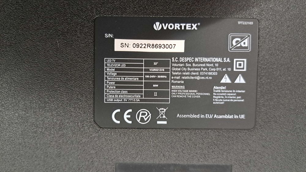 Smart Tv Vortex 80 cm utilizat