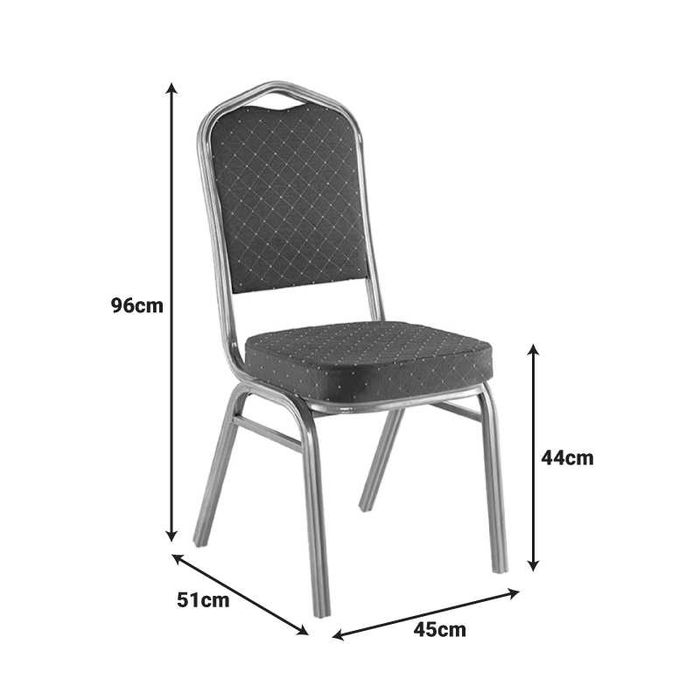 Стол, Hilton, Син, Текстил, 45х51х96см.