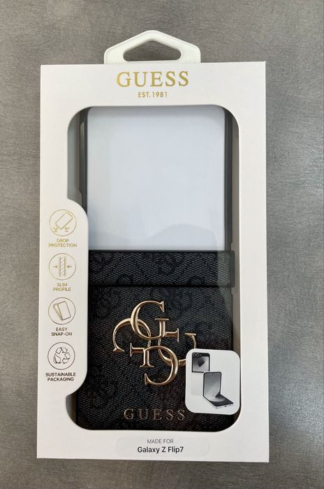 Samsung Z Flip 7  GUESS Оригинален калъф гръб Нов Черен
