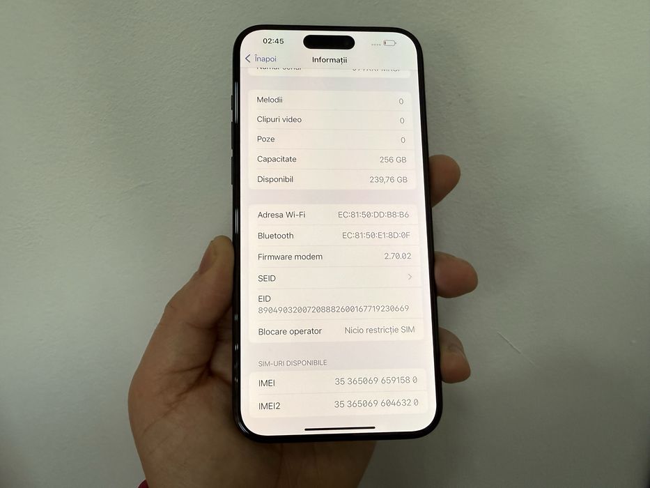 Iphone 15 Pro Max, 256 gb, Black Titanium
