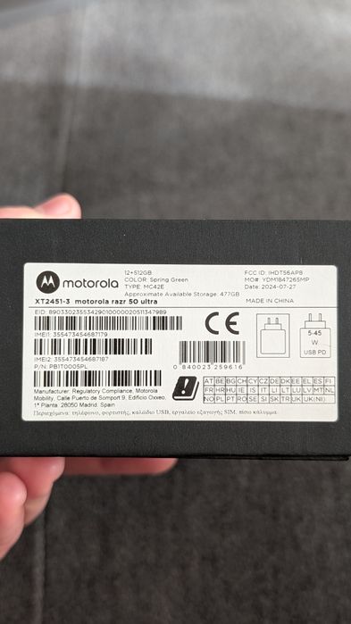 Телефон Motorola Razr 50 ultra 512GB ЗЕЛЕН