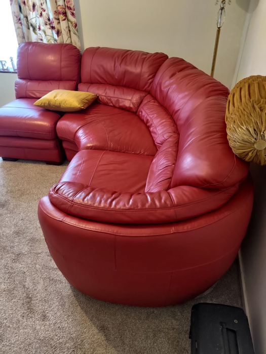 Ъглова холна гарнитура ест кожа