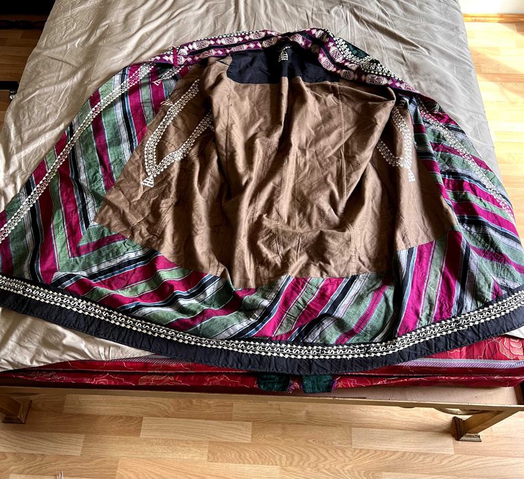 Антикварная шелковая паранджа и чачван из конского волоса