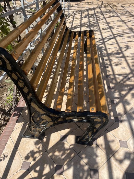 Чугунная скамейка, лавочка советское