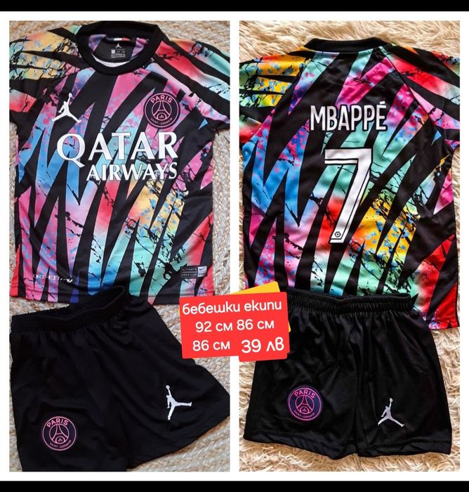 Футболни екипчета бебешка номерация MESSI CR7 Xaaland SALAH Mbape