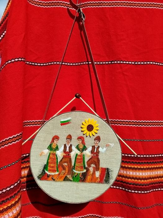 Голям декоративен рисуван тъпан