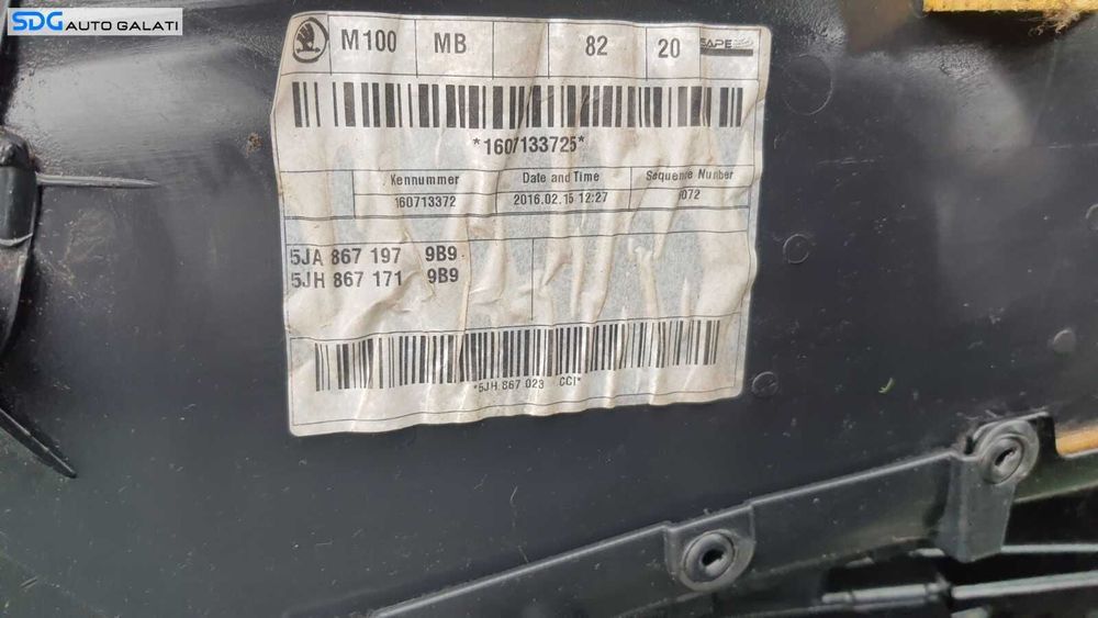 Tapiterie Panou Fata Interioara Usa Portiera Stanga Spate Skoda Rapid 2013 - 2022 [C1603]