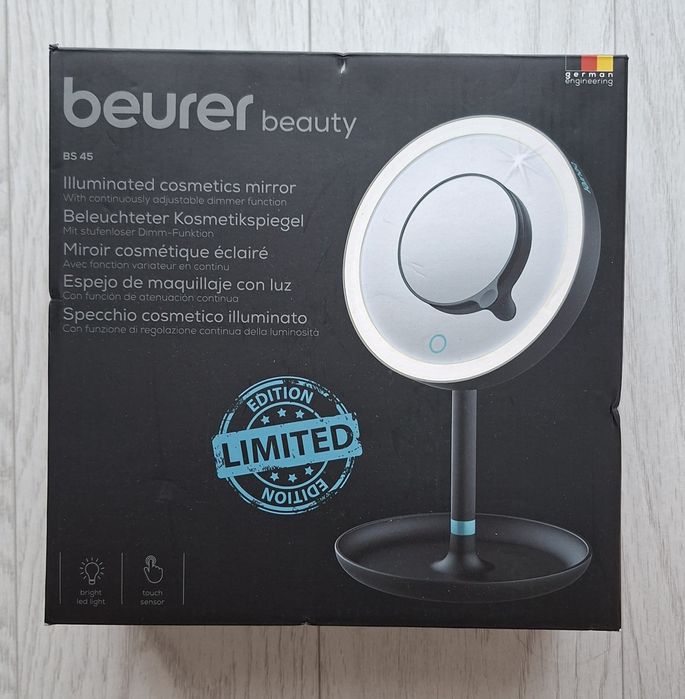 Oglinda cosmetica cu LED Beurer BS 45, 17.5 cm, Normal/Marire 5x