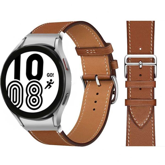 Curea piele 20mm no gap pentru ceas Samsung Watch 4 / 5 / 6