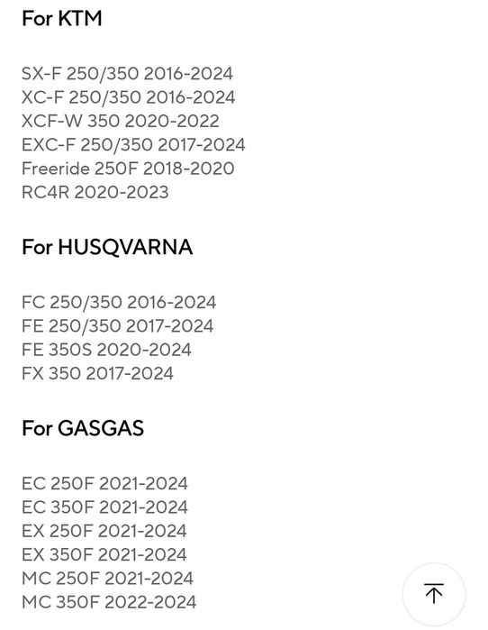 Ремонтен комплект четки за стартер ктм 250-300 husqy