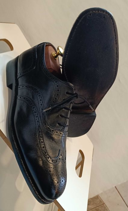 Pantofi oxford de lux 43 lucrati manual ShoePasssion piele naturala