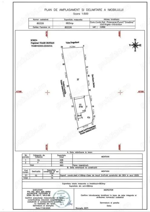 De vânzare 75000 € puțin negociabil