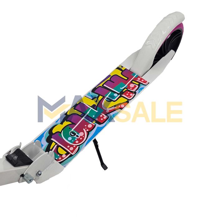 Тротинетка Детска скутер scooter сгъваема бяло/розово триколка колело