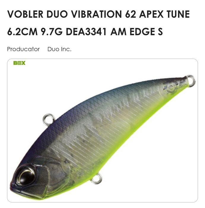 Vobler Duo Apex Tune 6.2cm- 9.7 gr -Shadow Halo S & AM Edge S