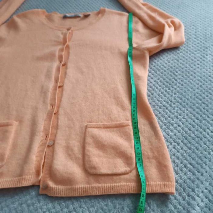 Cardigan 100% cașmir roz piersica marimea 36-38