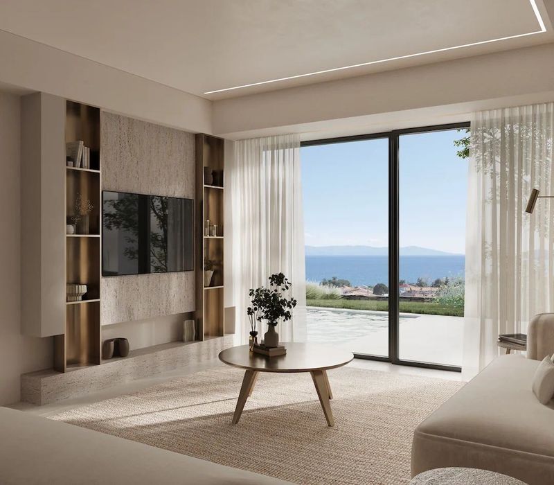 Мезонет с градина и морска гледка за продажба в Палио, Гърция