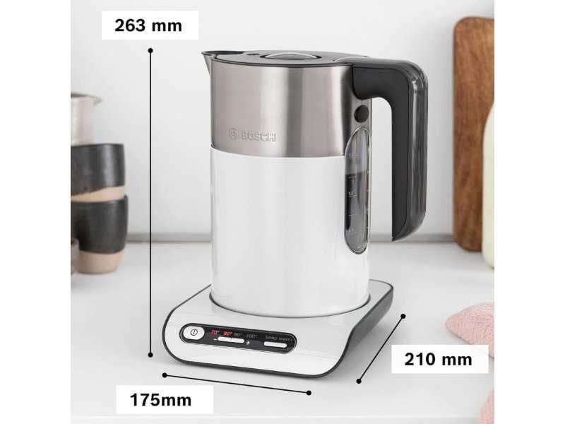 Безкабелна Електрическа Кана за Вода Bosch Styline TWK8611P 1.5L