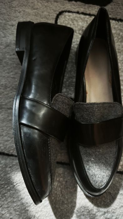 Mocasini negru-gri