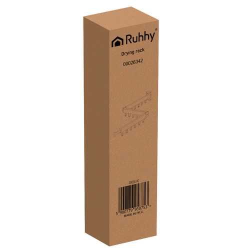 Здрав сгъваем стенен сушилник за дрехи, Ruhhy, за открито или закрито