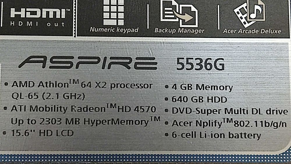 Лаптоп ACER на части