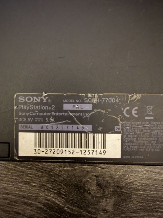 Playstation 2 с джойстиком и блоком