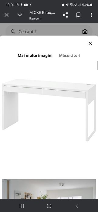 Birou Micke alb Ikea