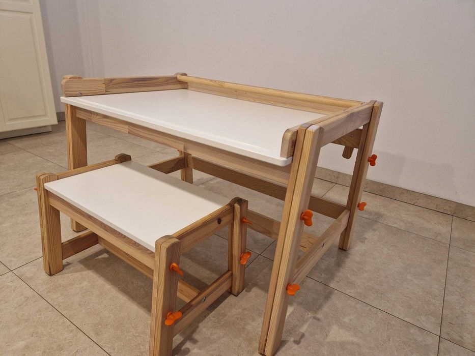 Birou si banca copii reglabile pe inaltime Flisat Ikea