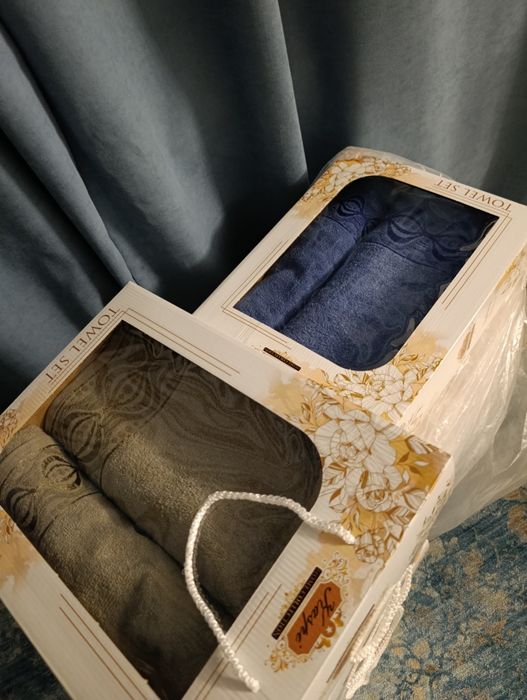 Подарочные наборы полотенец, банное+лицевое из натуральной махры