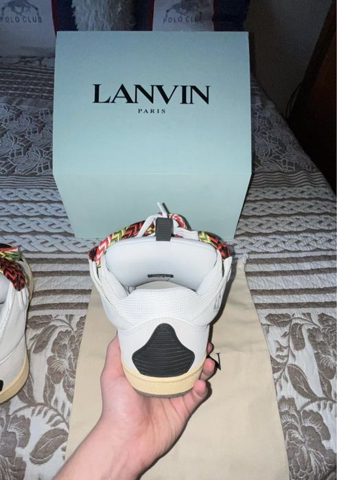 Lanvin Paris “Curb Low-Top” ~ crem