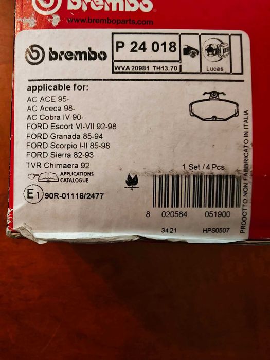 Brembo накладки за Ford.