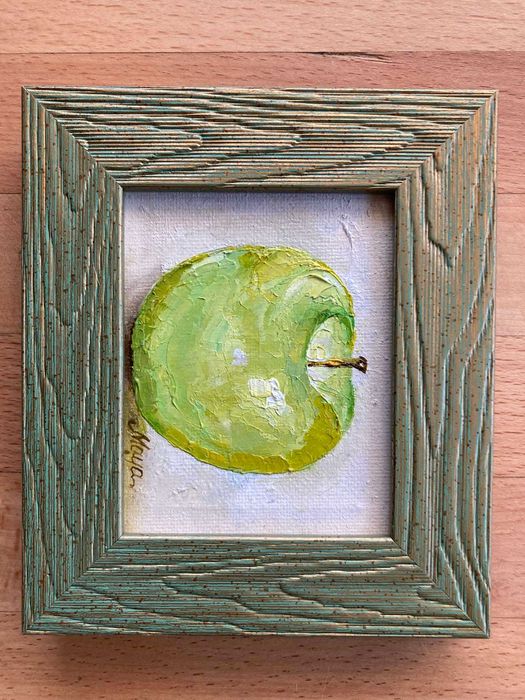 2 миниатюри с плодове- маслени бои , рамкирани