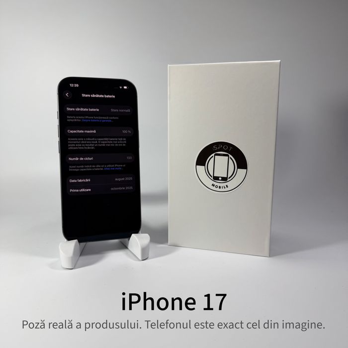 ispotmobile.ro iPhone 17 black 256GB Garanție 2 ani