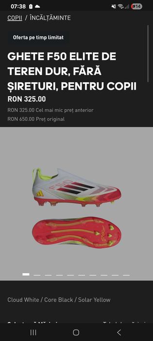 Ghete f50 elite addidas 35.5