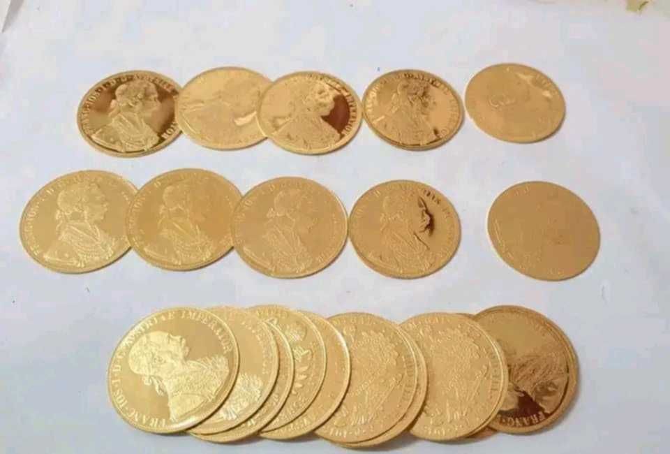 Позлатени пендари франц Йосиф дуката 1915г за накит