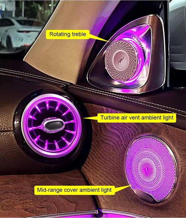 Capace boxe Mercedes cu lumină ambientala C Class W205 GLC X253