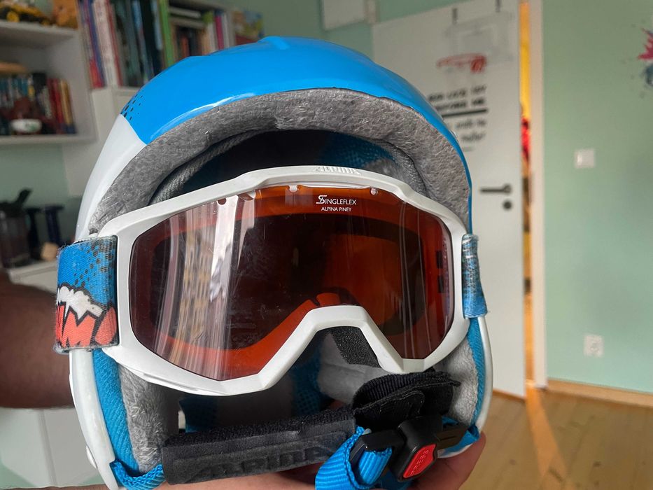 Комплект детски ски каски и очила Piney от Alpina 48-52, 360гр