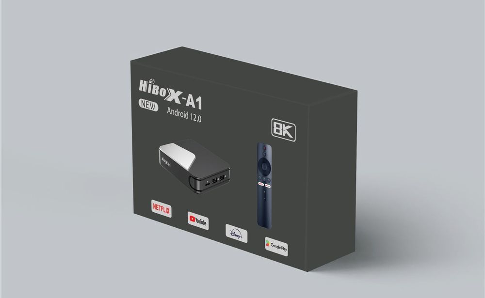 Android tv 12 box HiBox A1 с голосов 2/16gbым управлением
