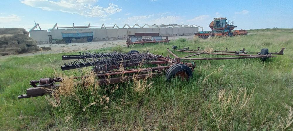 Касилка двухбруска с граблями