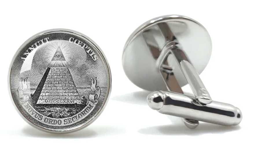 Копчета за Ръкавели Масонски Тамплиер Freemasons Illuminati Cufflinks