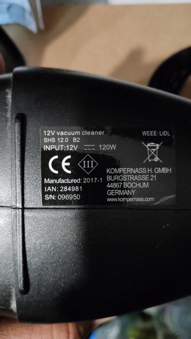 12V автопрахосмукачка SilverCrest