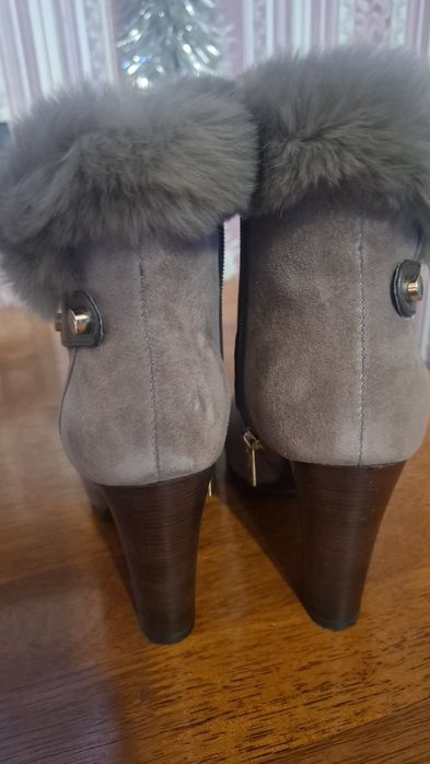 Сапоги кожанные производство Партугалия и Батильоны натуральная замша