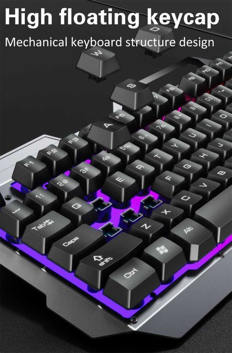 Комплект Gaming STELS V680, USB, Подсветка Rainbow, Клавиатура и Мишка