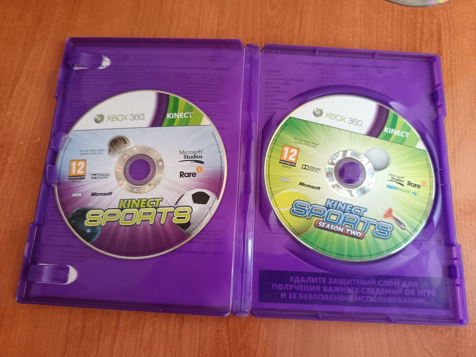 Kinect оригинал для xbox 360 с 3 дисками