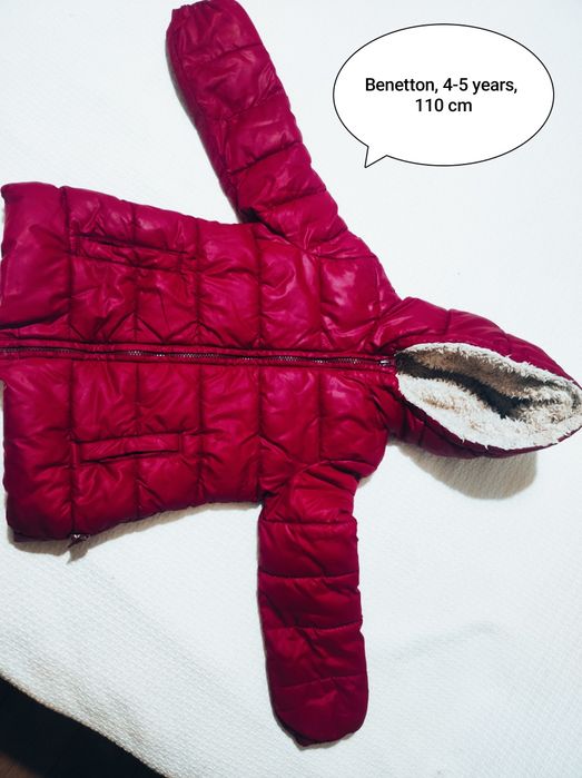 Зимна яке момиче Benetton,110 cm, 4-5 години