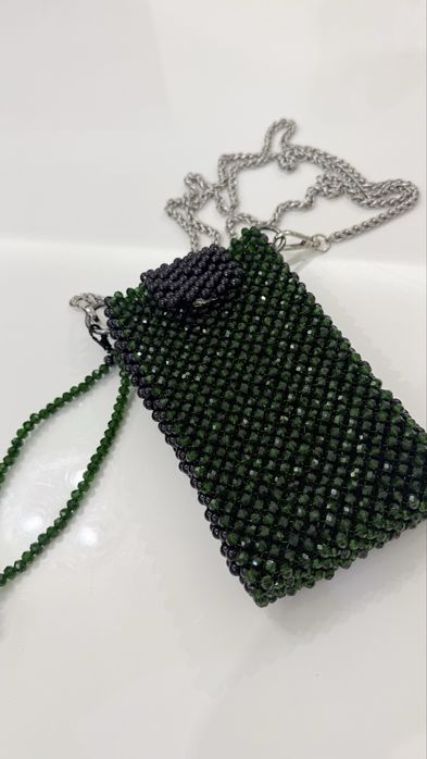 Geanta cristale si margele pentru telefon