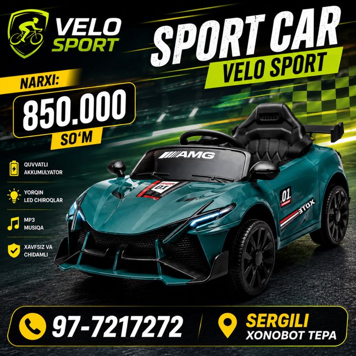 Bolalar mashinasi sport car